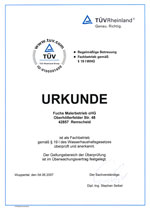 TÜV Zertifikat
